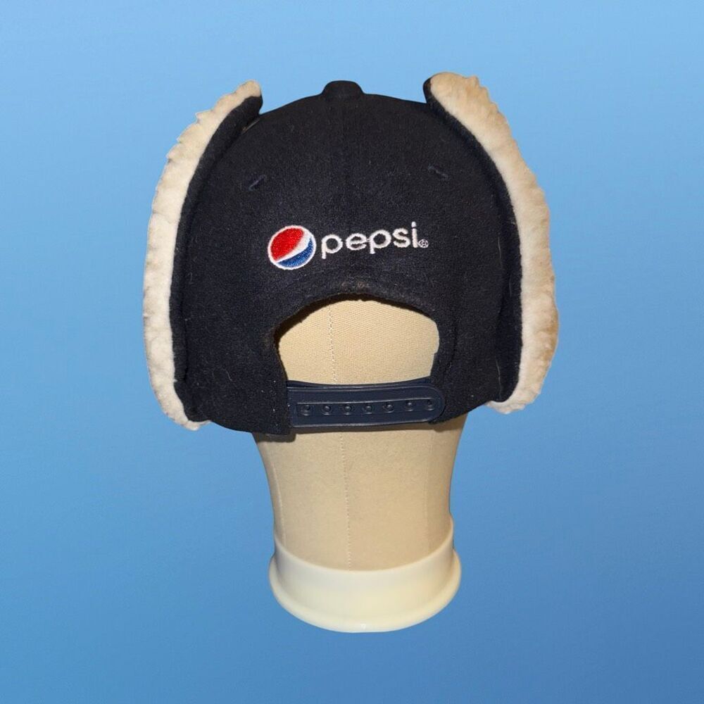 Melonwear Minnesota Twins Trapper Hat Baseball Cap Sherpa Ear Flaps Pepsi - Picture 2 of 13